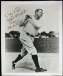 Babe Ruth Impressive Signed & Inscribed 8" x 10" B&W Photo