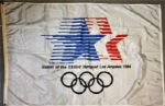 Michael Jordan Ultra Rare Signed Official 48" x 60" 1984 Olympics Flag Flown at the Olympic Games!! (UDA)