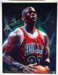 Michael Jordan Signed Limited Edition Artists Proof Canvas Giclee - "Next Point" by Carlos Beninati (UDA)