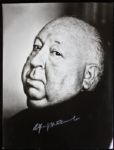 Alfred Hitchcock Superb Signed 10.5" x 13.5" Oversized B&W Portrait Photograph (JSA)