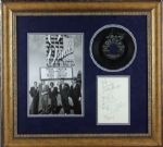The Rat Pack Custom Framed Display w/Rare Autograph Set & Sammy Davis Jr. Signed Album (JSA)