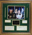 The Wizard of Oz Custom Cast Signed Autograph Display w/Lahr, Garland, Bolger & Haley! (JSA)