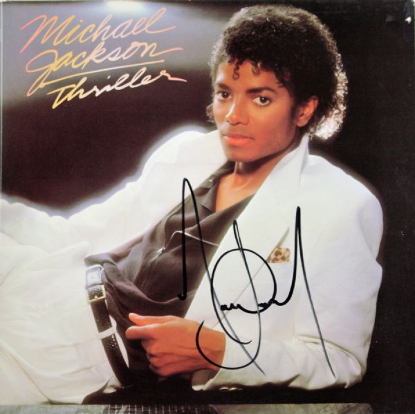 Michael Jackson Signed "Thriller" Record Album with Superb Autograph (JSA)