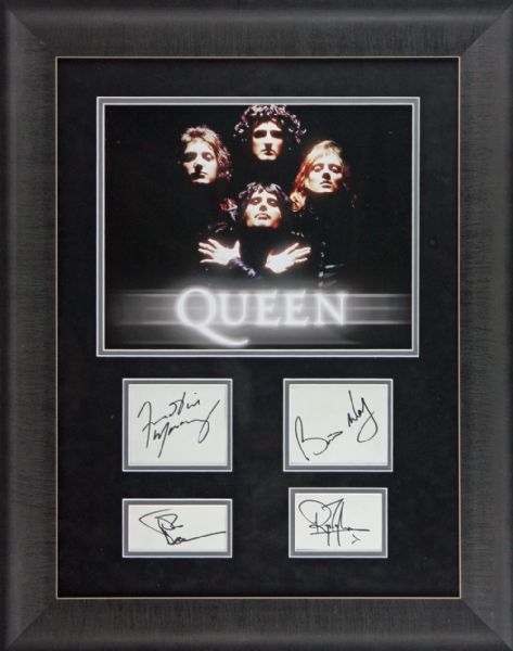 Queen Beautiful Custom Framed Display w/Complete Set of Autographs (Epperson/REAL)