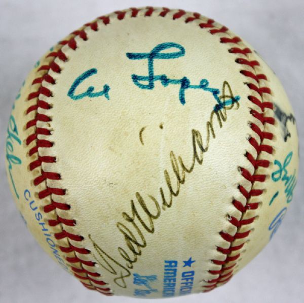 Baseball Greats Signed OAL Baseball w/Williams, Terry, Reese, etc. (10 Sigs)(PSA/DNA)