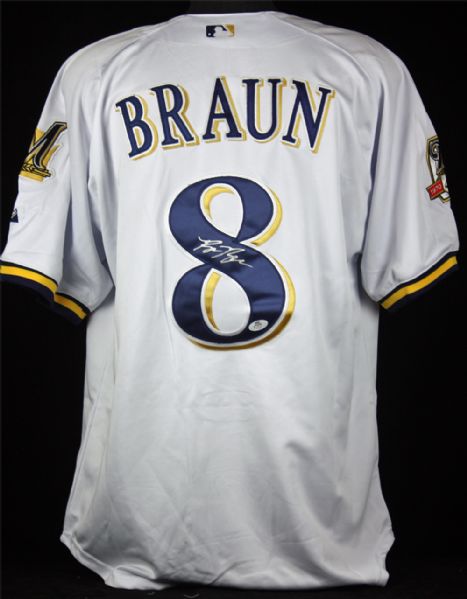 Ryan Braun Signed Milwaukee Brewers Pro Model Jersey