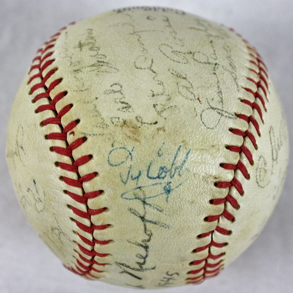Ty Cobb Signed "Official 97 League" Model Baseball w/Chattanooga Lookouts Minor League Club (19 Sigs)(PSA/DNA)