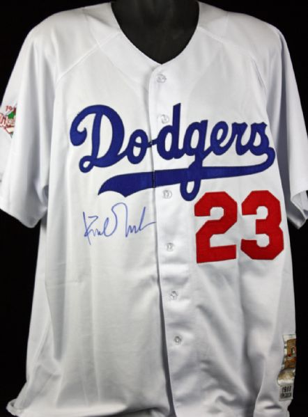 Kirk Gibson Signed Mitchell & Ness 1988 LA Dodgers Throwback Model Jersey