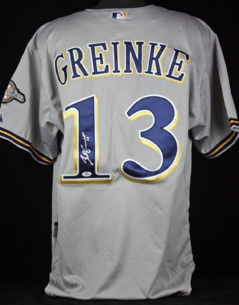 Zack Greinke Signed Milwaukee Brewers Pro Model Jersey