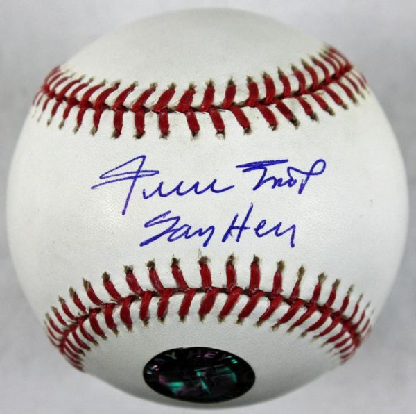 Willie Mays Signed OML Baseball w/"Say Hey" Inscription (JSA)