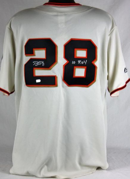 Buster Posey Signed SF Giants 2010 World Series Jersey w/"10 ROY" Inscription (PSA/DNA)