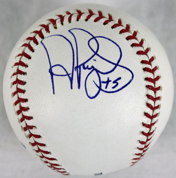 Albert Pujols Signed OML Baseball (Side Panel)(JSA)