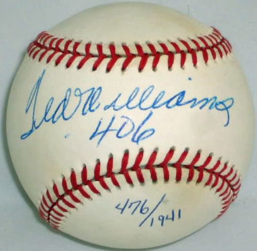 Ted Williams Signed Ltd. Ed. OAL Baseball w/".406" Inscription (UDA)