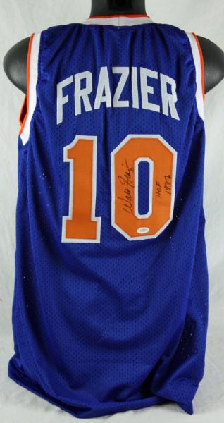 Walt Frazier New York Knicks Vintage Style Jersey w/"HOF 1987" Insc. (JSA)