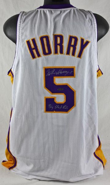 Robert Horry Signed LA Lakers Pro Model Jersey w/"Big Shot Rob" Insc. (UDA)