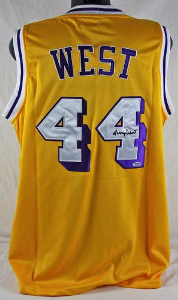 Jerry West Signed Los Angeles Lakers Pro Style Jersey (PSA/DNA)