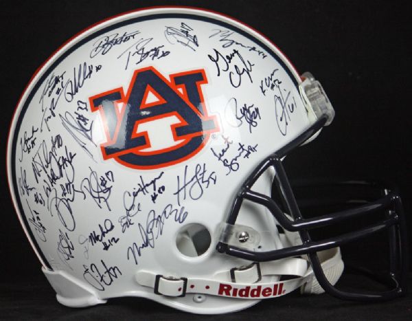 2010-11 Auburn Tigers (Natl Champs) Team Signed Full Sized Helmet (40+ Sigs)