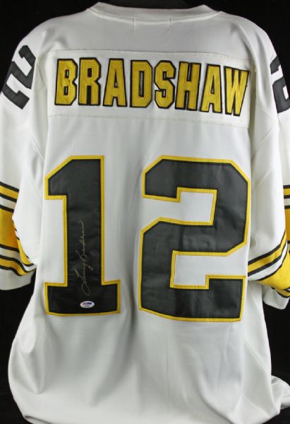 Terry Bradshaw Signed Mitchell & Ness Pittsburgh Steelers Throwback Model Jersey (PSA/DNA)