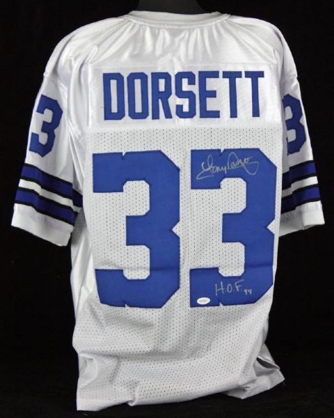 Tony Dorsett Signed Dallas Cowboys Pro Model Jersey w/"HOF 94" Insc. (JSA)