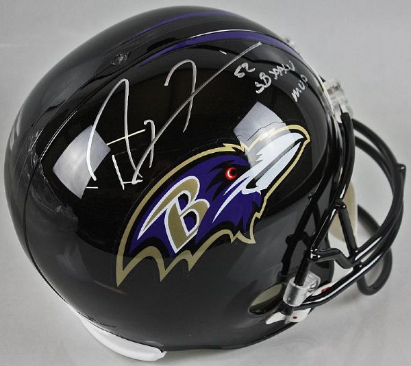 Ray Lewis Signed Baltimore Ravens Full Sized Helmet w/"SB XXXV MVP" Insc. (JSA)