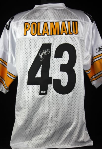Troy Polamalu Signed Pittsburgh Steelers Pro Model Jersey