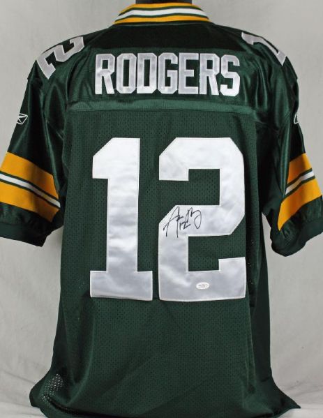 Aaron Rodgers Signed Green Bay Packers Pro Model Jersey (JSA)