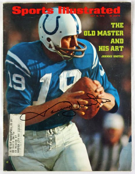 Johnny Unitas Signed July 1972 Sports Illustrated Magazine (JSA)