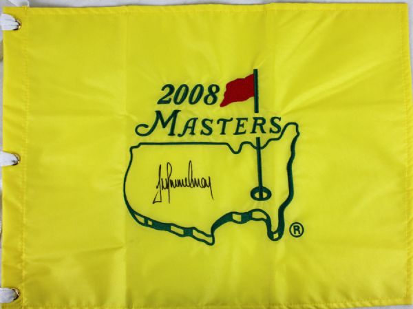 Trevor Immelman Signed 2008 Masters Pin Flag (Masters Winner)(Green Jacket)