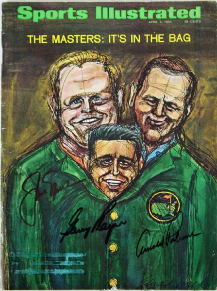 Masters Legends: Palmer, Nicklaus & Player Rare Signed April 1966 Sports Illustrated (Green Jacket)