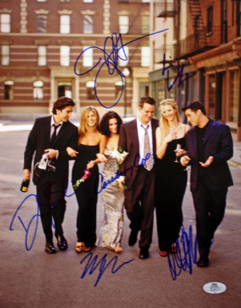 "Friends" Cast Signed 11" x 14" Color Photo (6 Sigs)