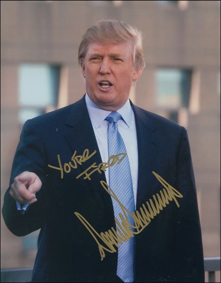 Donald Trump Signed 11" x 14" Color Photo w/"Youre Fired" Inscription (JSA)