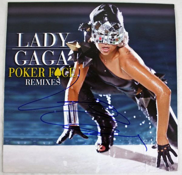 Lady Gaga Signed Record Album: Poker Face Remixes (JSA)