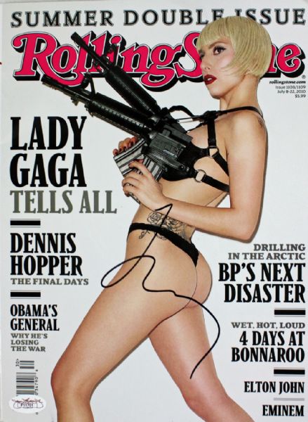Lady Gaga Signed July 2010 Rolling Stone Magazine (JSA)