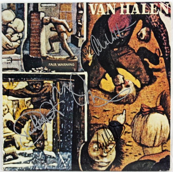Van Halen Group Signed Record Album - "Fair Warning"