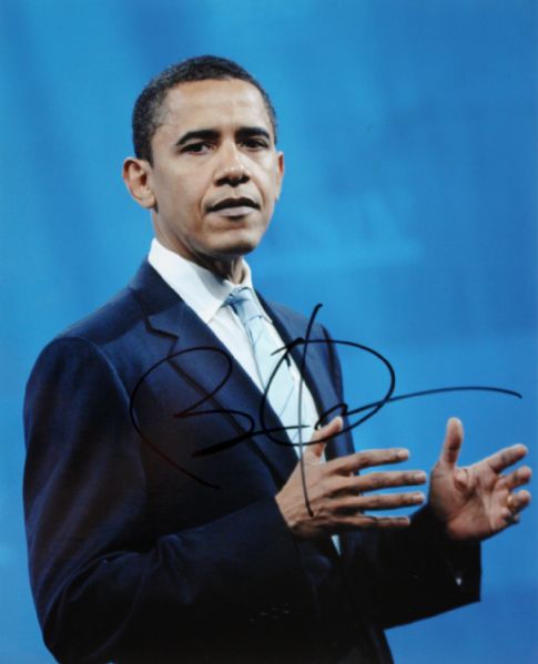 President Barack Obama Signed 8" x 10" Color Photo