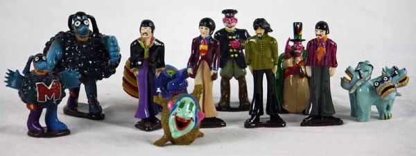 The Beatles 11-piece "Yellow Submarine" Gartlan Figurine Set (#558)