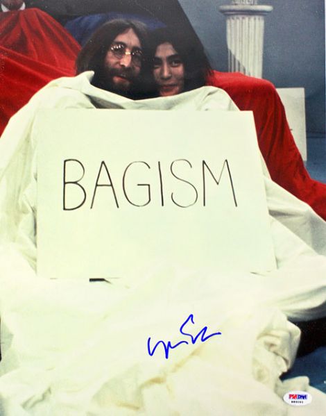 The Beatles: Yoko Ono (w/Lennon) Signed 11" x 14" Color Photo (PSA/DNA)