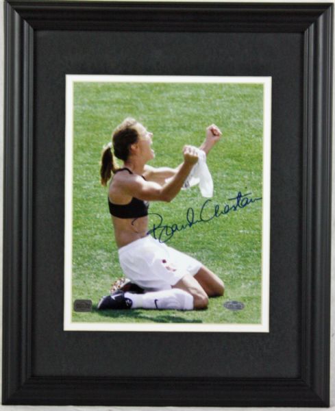 Brandi Chastain Signed 8" x 10" Color Photo in Framed Display (Steiner)