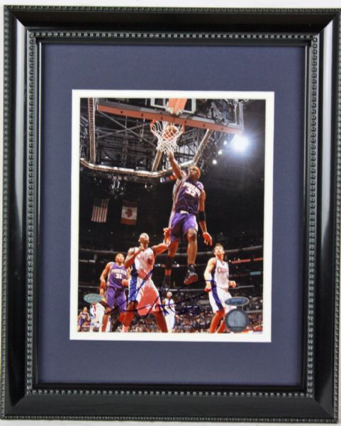 Amare Stoudemire Signed 8" x 10" Color Photo in Framed Display (Mtd Memories)