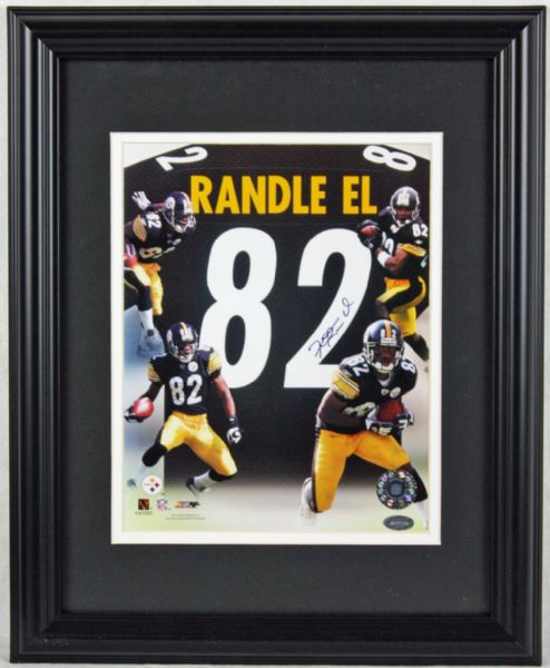Antwaan Randle-El Signed 8" x 10" Color Photo in Framed Display (Mtd Memories)