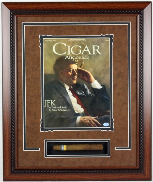 John F. Kennedy Custom Framed Cigar Themed Display