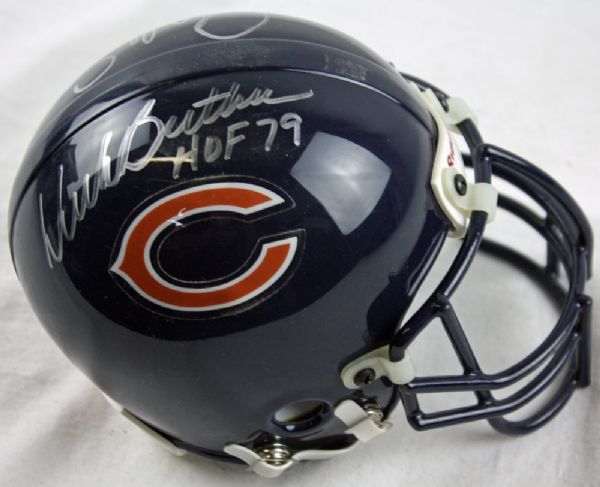 Dick Butkus & Gale Sayers Dual Signed Bears Mini Helmet