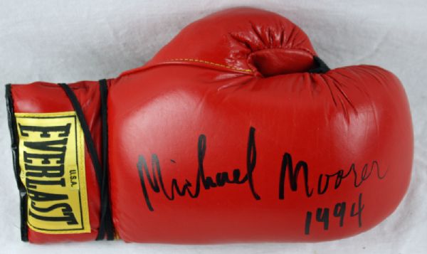 Michael Moorer Signed Everlast Pro Model Boxing Glove (JSA)