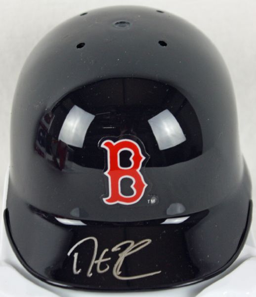 Dustin Pedroia Signed Red Sox Mini Batting Helmet