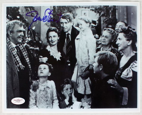 Jimmy Stewart Signed 8" x 10" Color Photo from "Wonderful Life" (JSA)