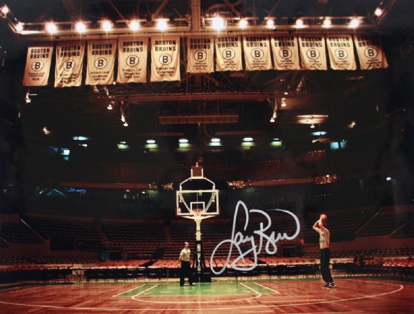 Larry Bird Signed 11" x 14" Color Photo