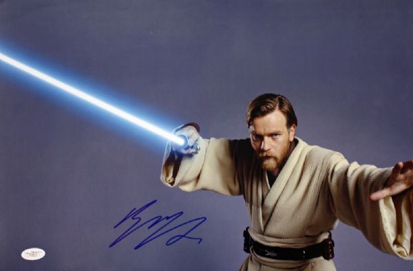 Ewan McGregor Signed 11" x 17" Color Photo from "Star Wars" (JSA)