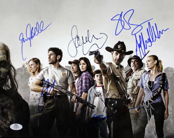 Walking Dead Cast Signed 11" x 14" Color Photo (8 Sigs)