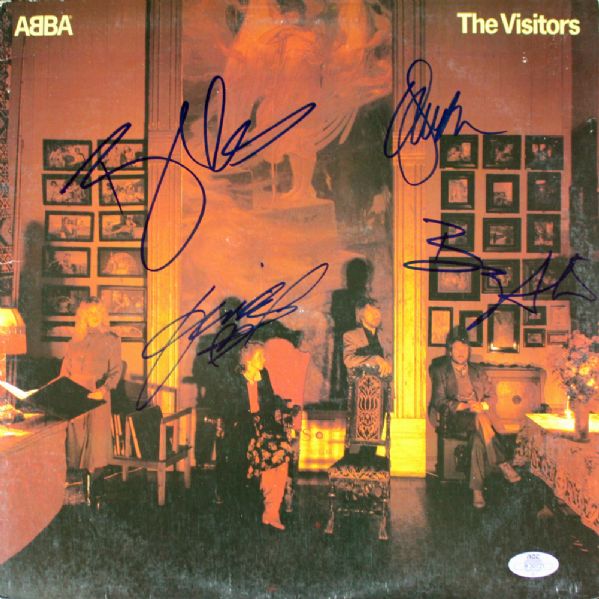 ABBA Group Signed Record Album: "The Visitors" (4 Sigs)
