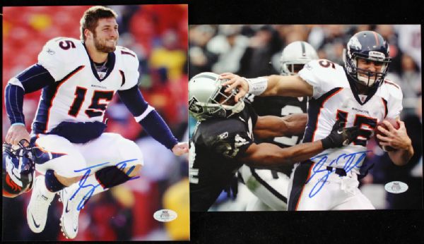 Tim Tebow: Lot of Two (2) Signed 8" x 10" Color Photos